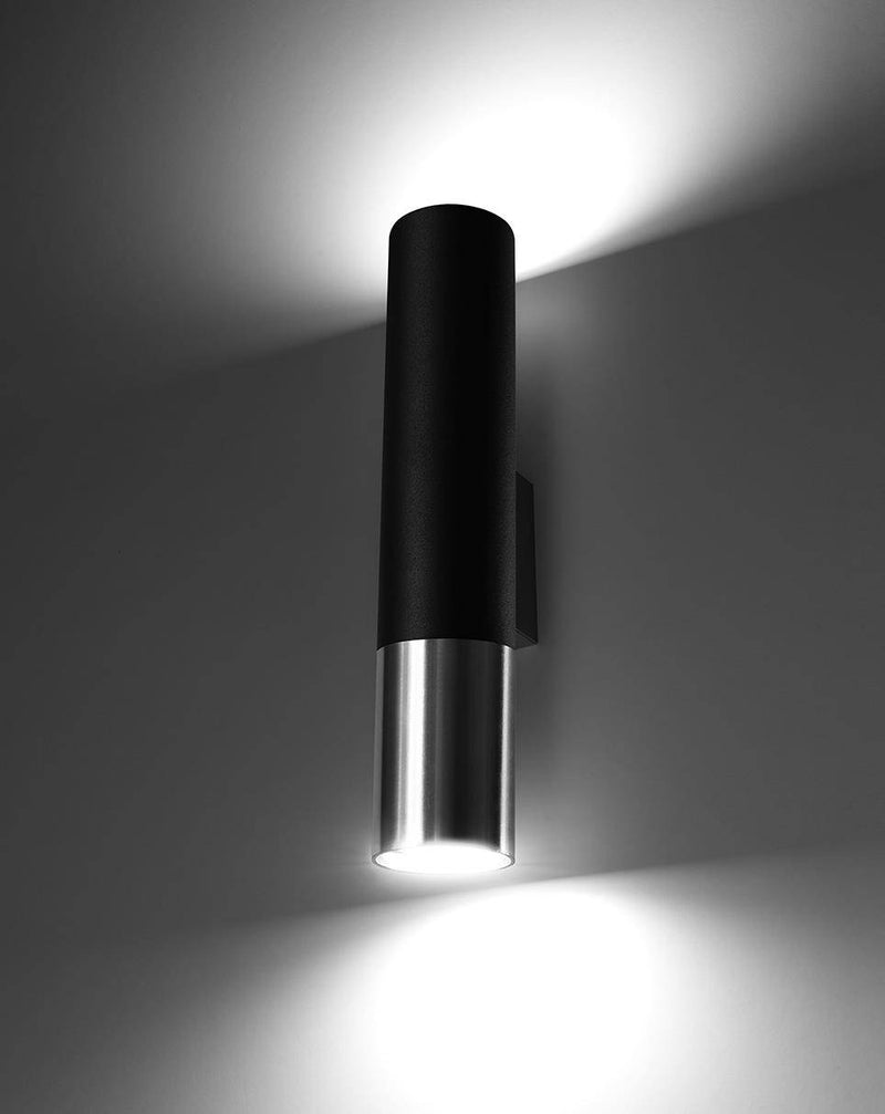 Vägglampa LOOPEZ Svart/chrome | SL.0938 | Svetrend