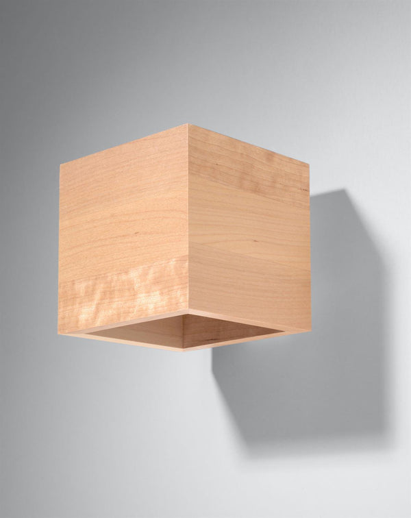 Vägglampa QUAD natural wood | SL.0491 | Svetrend