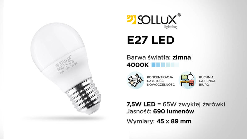LED Glödlampa E27 4000K 7,5W 690lm | SL.0969 | Svetrend