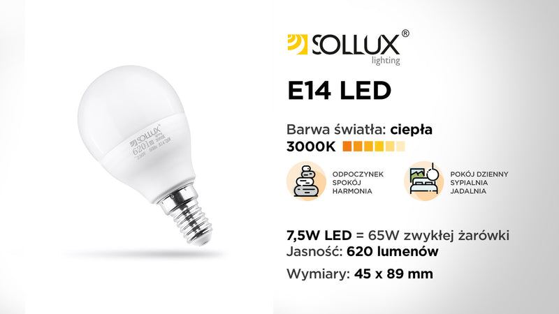 LED Glödlampa E14 3000K 7,5W 620lm | SL.0970 | Svetrend