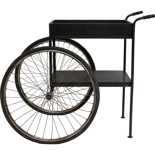 Tufts tray table with bicycle wheels