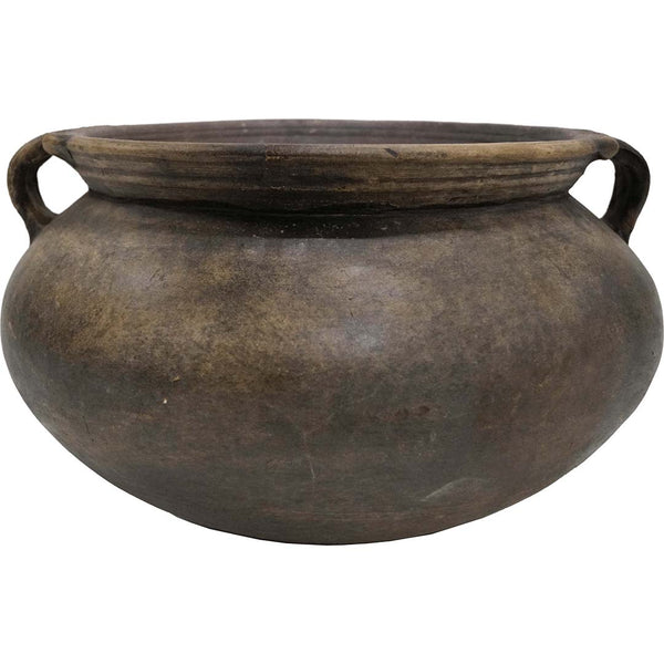 Botanic clay pot with handles - L