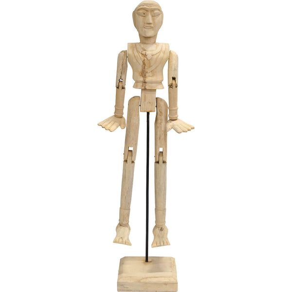 Wooden figure with flexible joints