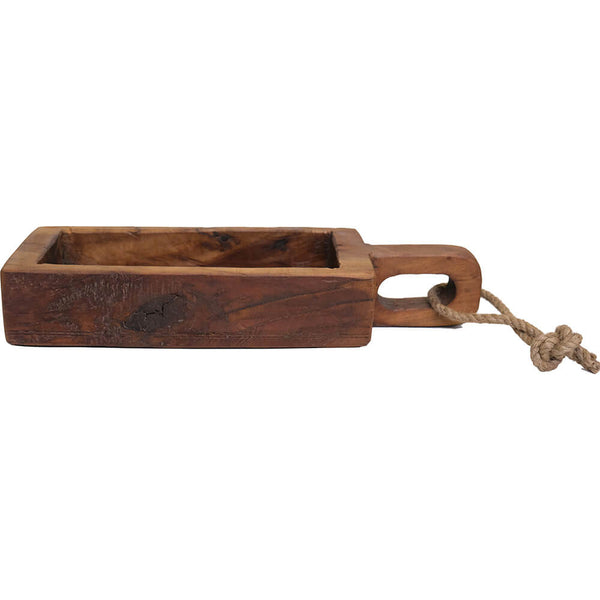 Wooden tray with handle