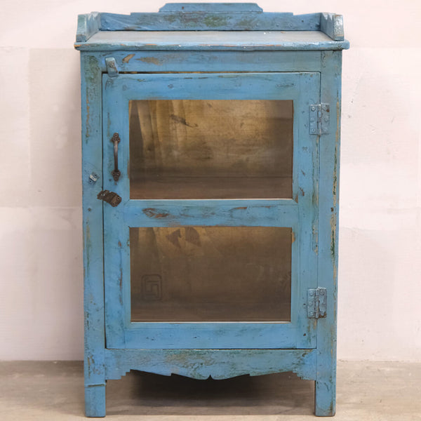 Blue mini display cabinet