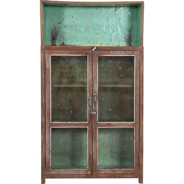 Cabinet with doors with metal mesh