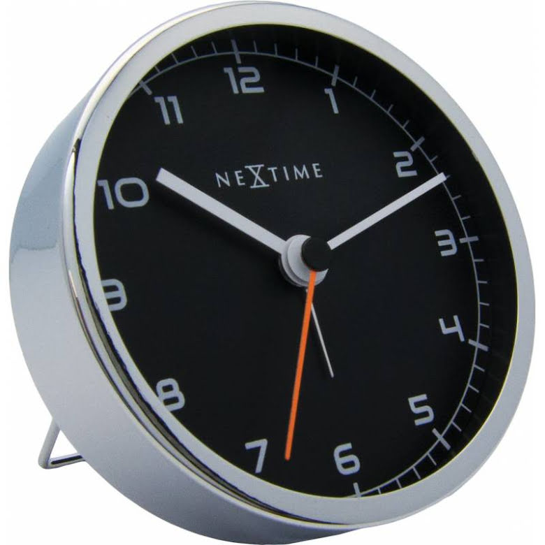 Klocka Company Alarm 9cm Svart/Metall | 5194ZW | Svetrend