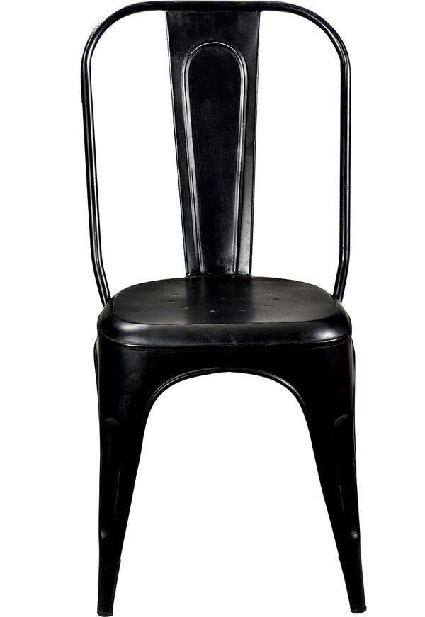 Living dining chair with high backrest - antique black