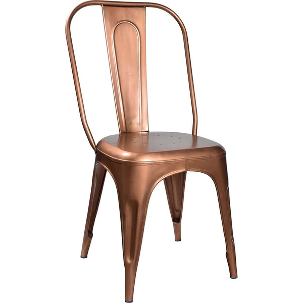 Living dining chair with high backrest - copper