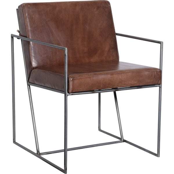 Moore leather lounge chair