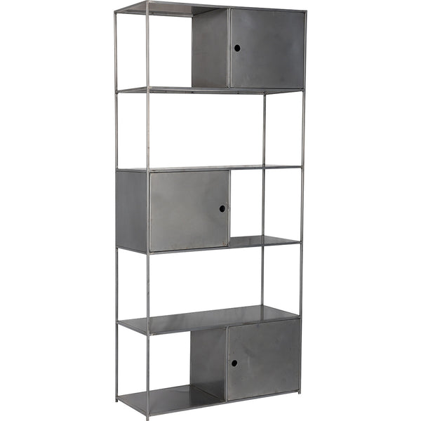 Mike iron bookcase with doors