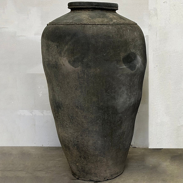 Gigantic two-tone clay pot