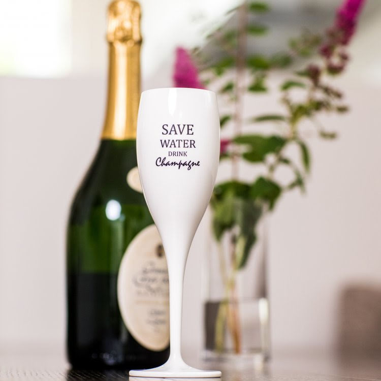 CHEERS Save water drink champagne, Champagneglas med print 6-pack | K3436525 | Svetrend