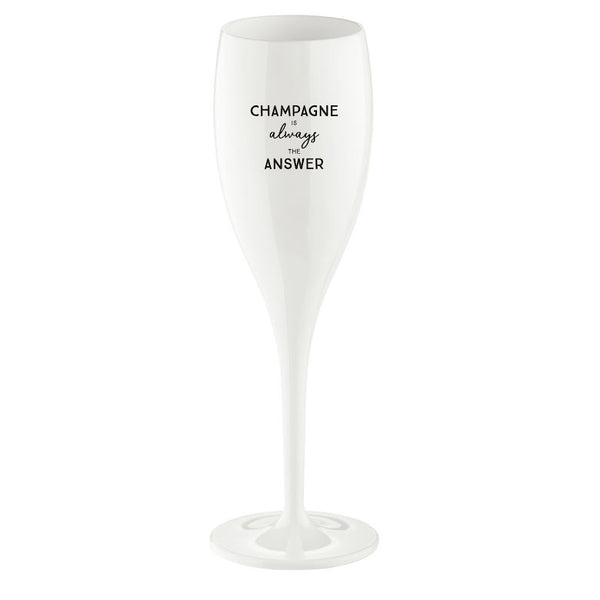 CHEERS Champagne Is The Answer, Champagneglas med print 6-pack 100ml | K3913525 | Svetrend