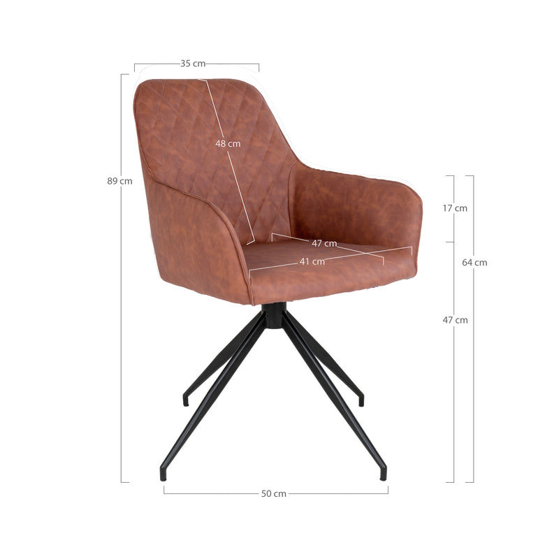 Harbo matstol / Snurrstol - Brun | 1001165 | Svetrend