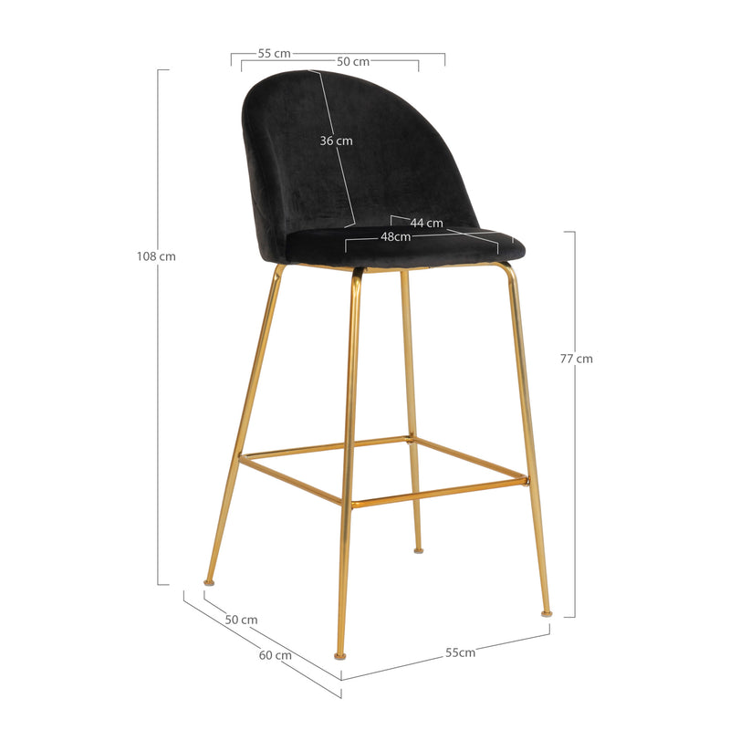 Lausanne barstol - Svart | 1001266 | Svetrend