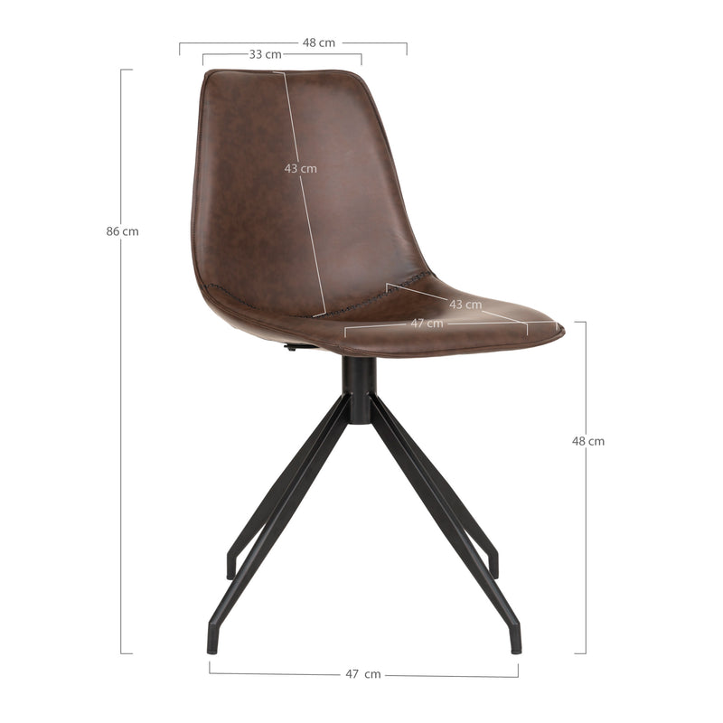 Monaco matstol / Snurrstol - Brun | 1001280 | Svetrend