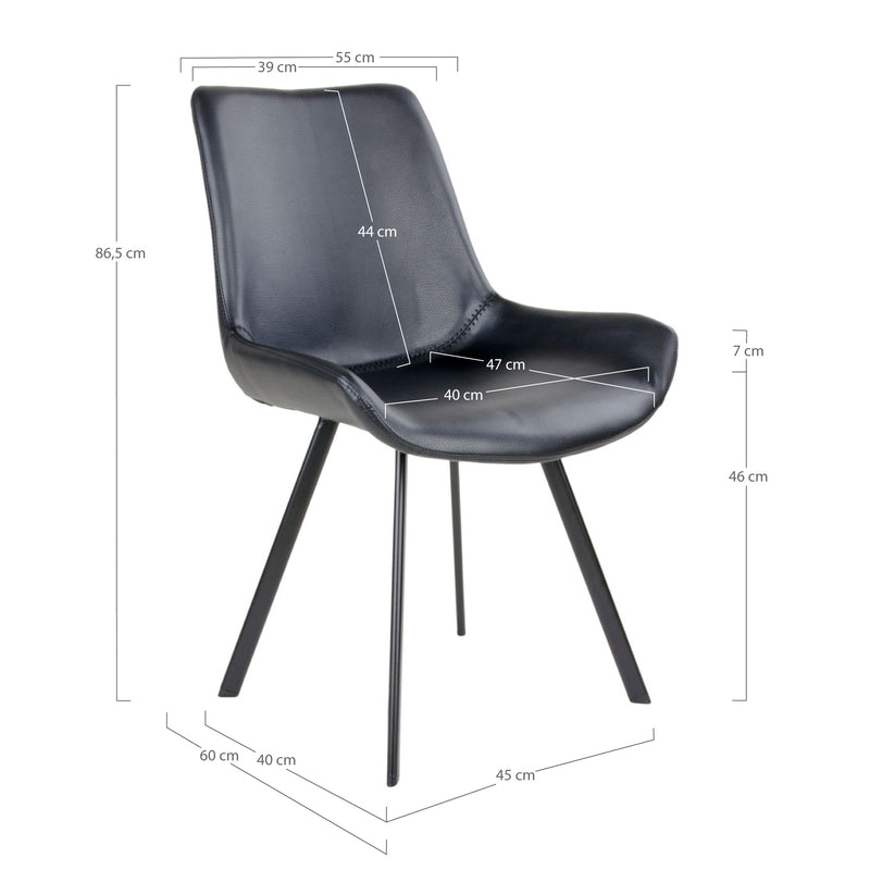 Memphis matstol - Svart | 1001313 | Svetrend
