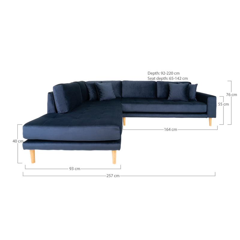 Lido hörnsoffa med öppen ände - Mörkblå | 1301413 | Svetrend