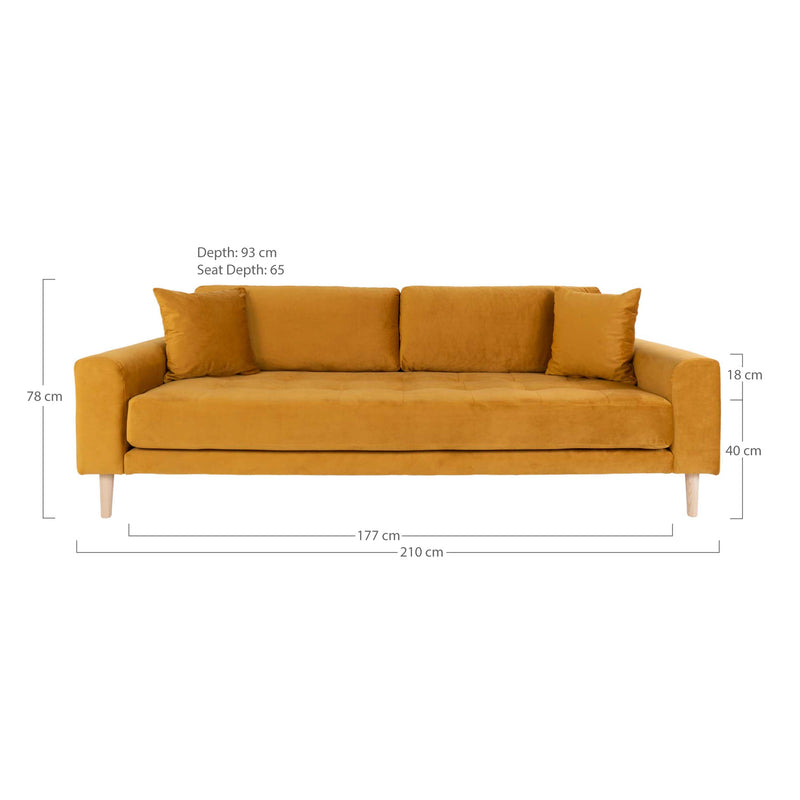 Lido 3-sits soffa - Senap Gul | 1301444 | Svetrend