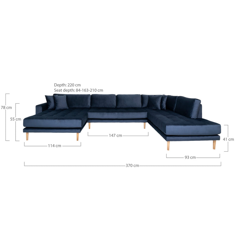 Lido U-Soffa Open End - Mörkblå | 1301463 | Svetrend