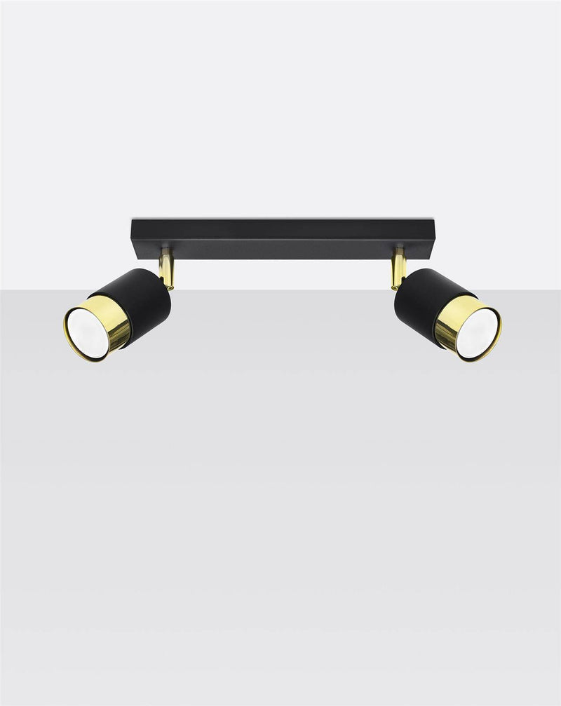 Taklampa NERO 2 Svart/golden | SL.1070 | Svetrend