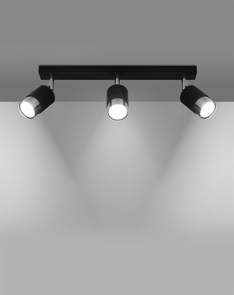 Taklampa NERO 3 Svart/chrome | SL.1066 | Svetrend