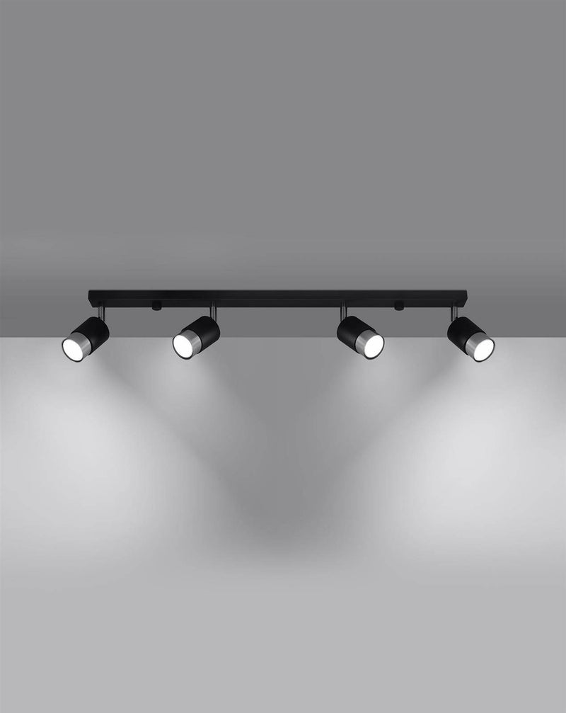 Taklampa NERO 4 Svart/chrome | SL.1067 | Svetrend