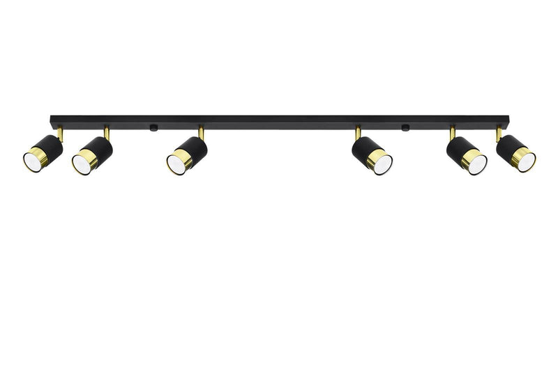 Taklampa NERO 6 Svart/golden | SL.1073 | Svetrend