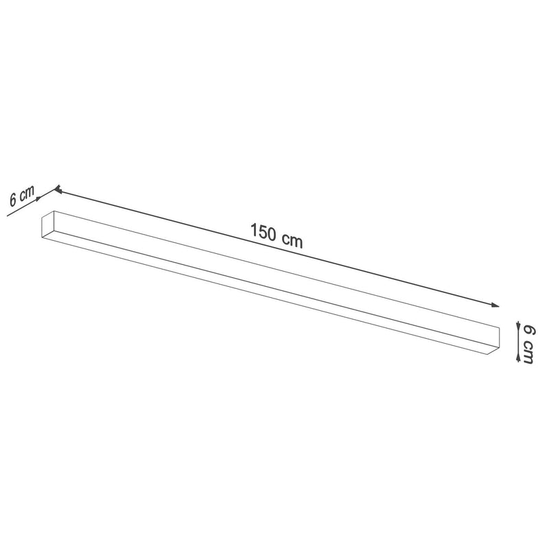 Vägglampa PINNE 150 Svart | TH.093 | Svetrend