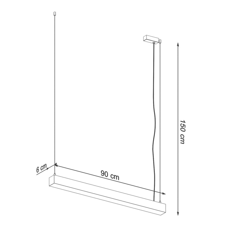 Taklampa PINNE 90 grey | TH.052 | Svetrend