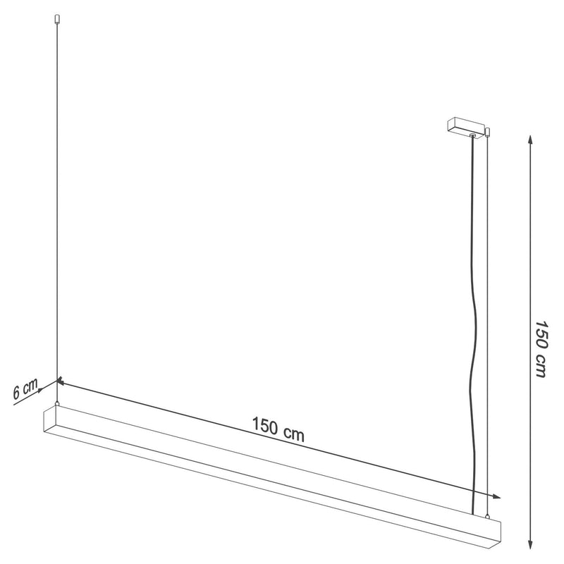 Taklampa PINNE 150 Svart | TH.087 | Svetrend