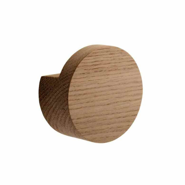 Wood Knot Knob/Hook Big 7 cm Oiled Oak