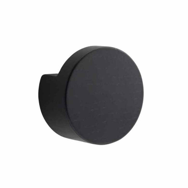 Wood Knot Knob/Hook Big 7 cm Black