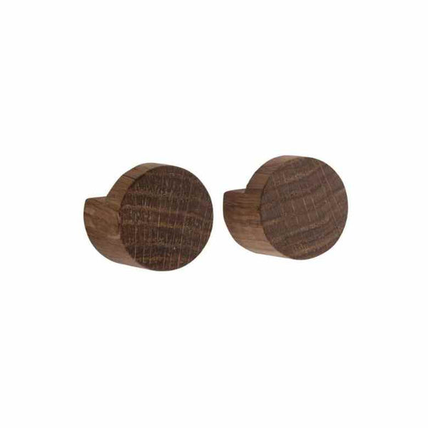 Wood Knot Knopp/Krok Small 2,8 cm Rökt Ek 2-pack