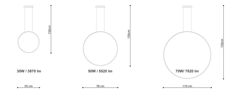 Ljuskrona RIO 55 Vit 3000K | TH.105 | Svetrend