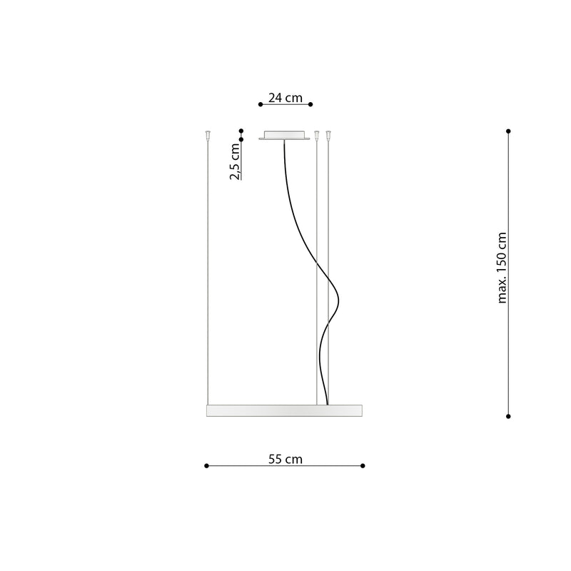 Ljuskrona RIO 55 Vit 3000K | TH.105 | Svetrend