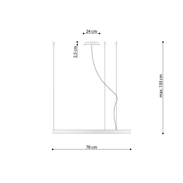 Ljuskrona RIO 78 Vit 3000K | TH.102 | Svetrend