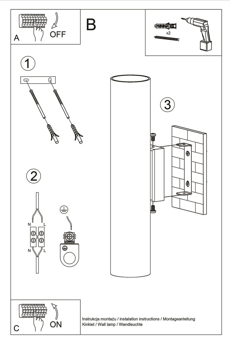 Vägglampa LAGOS 2 Svart | SL.0330 | Svetrend