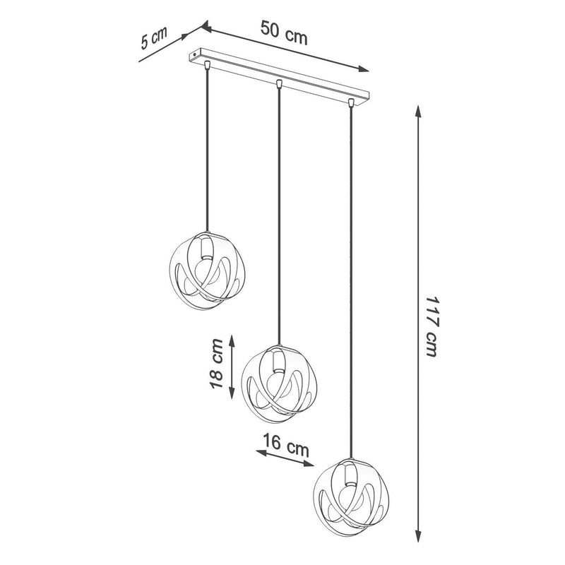 Taklampa TULOS 3L Vit | SL.1085 | Svetrend