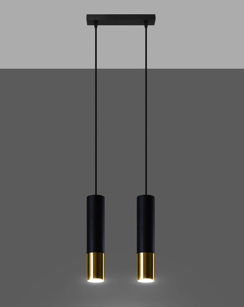 Taklampa LOOPEZ 2 Svart/golden | SL.0953 | Svetrend