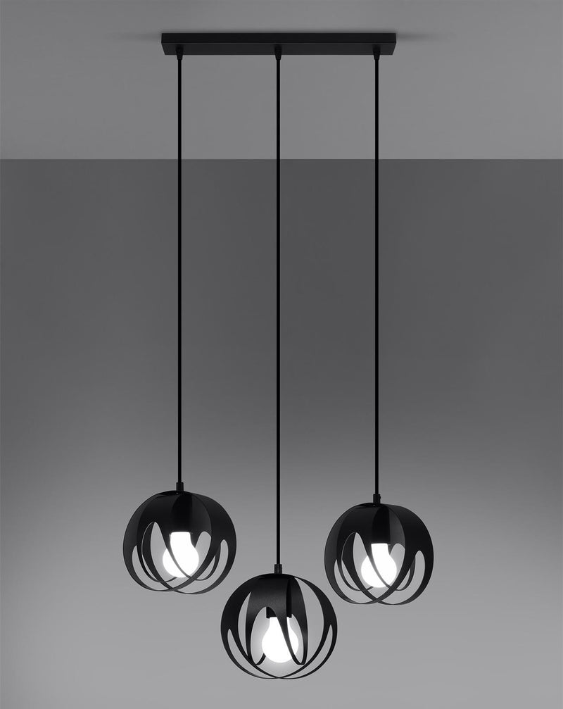 Taklampa TULOS 3L Svart | SL.1089 | Svetrend