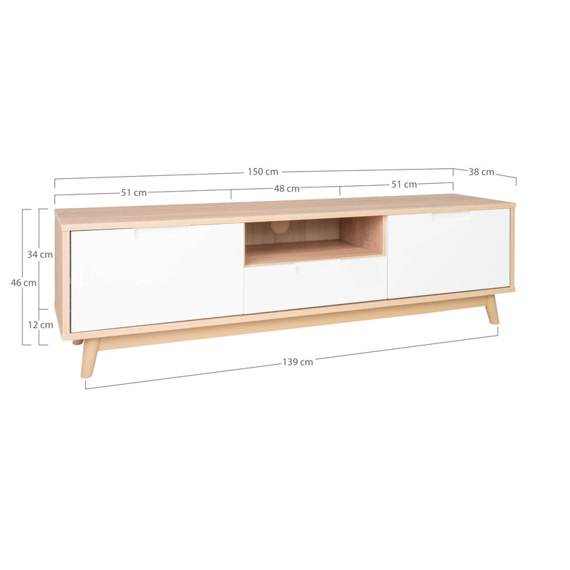 Köpenhamns TV-bänk - Vit | 2501002 | Svetrend