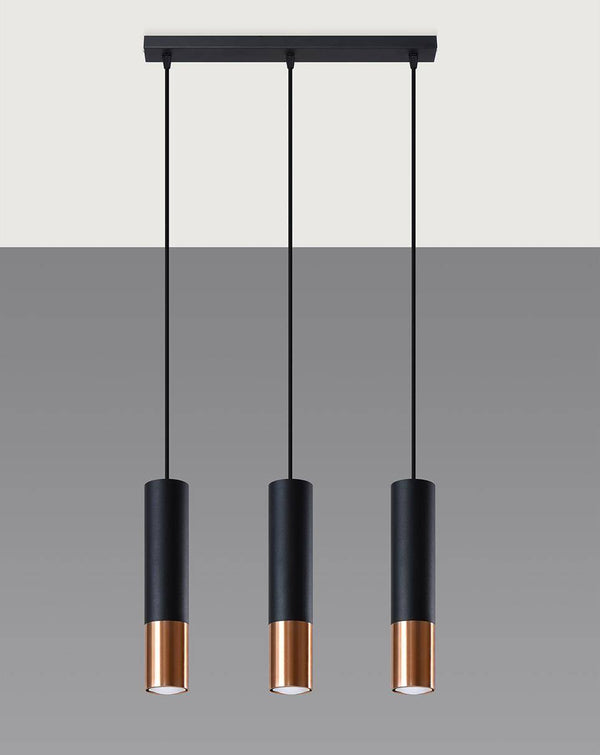 Taklampa LOOPEZ 3L Svart/copper | SL.0948 | Svetrend