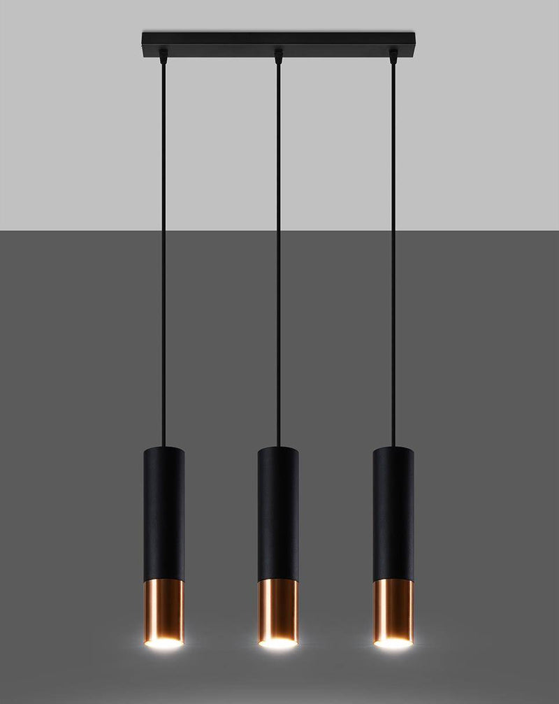 Taklampa LOOPEZ 3L Svart/copper | SL.0948 | Svetrend