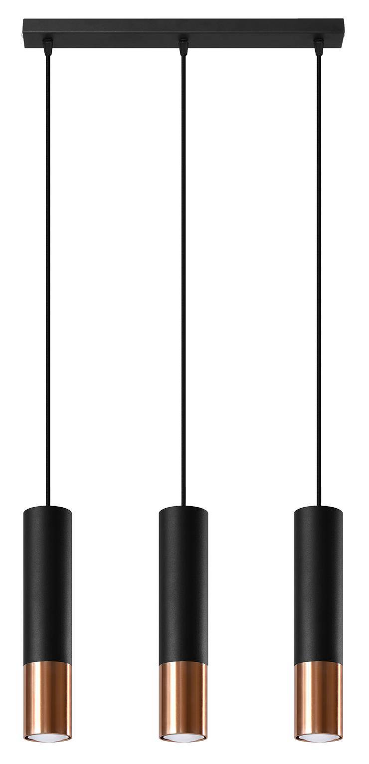 Taklampa LOOPEZ 3L Svart/copper | SL.0948 | Svetrend