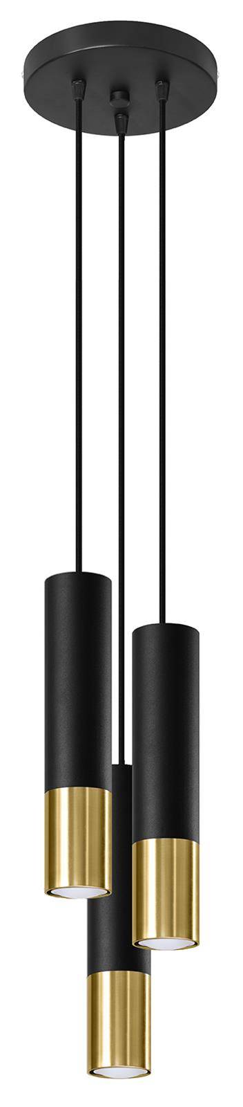 Taklampa LOOPEZ 3P Svart/golden | SL.0955 | Svetrend