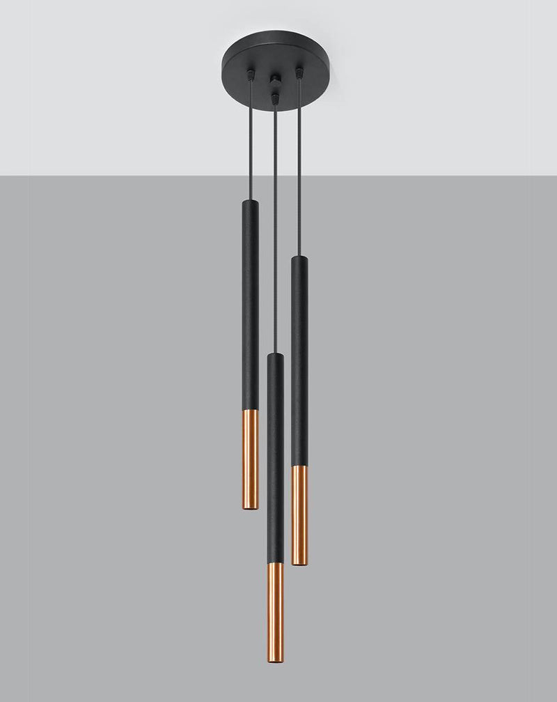 Taklampa MOZAICA 3P Svart/copper | SL.0890 | Svetrend