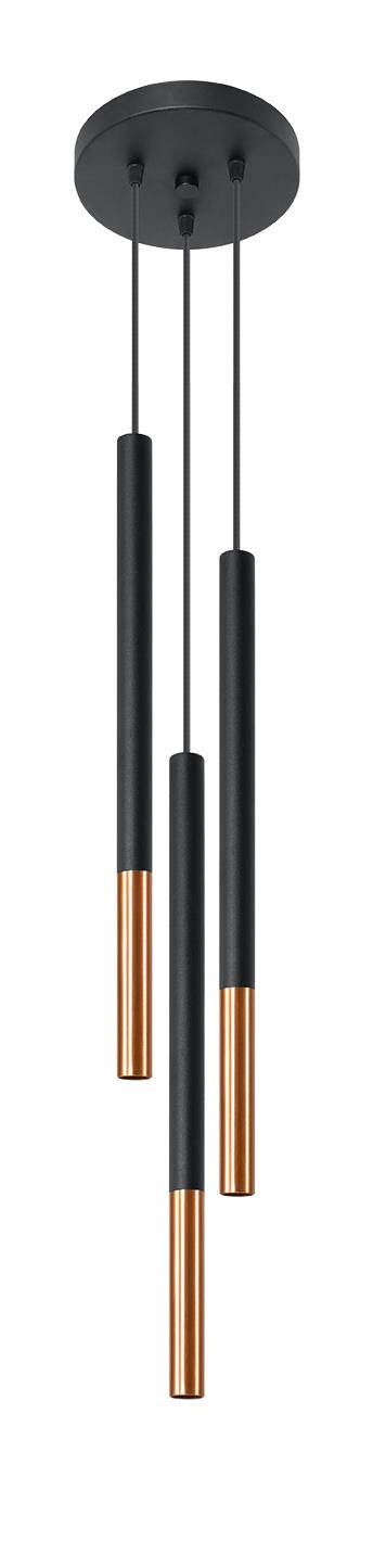 Taklampa MOZAICA 3P Svart/copper | SL.0890 | Svetrend