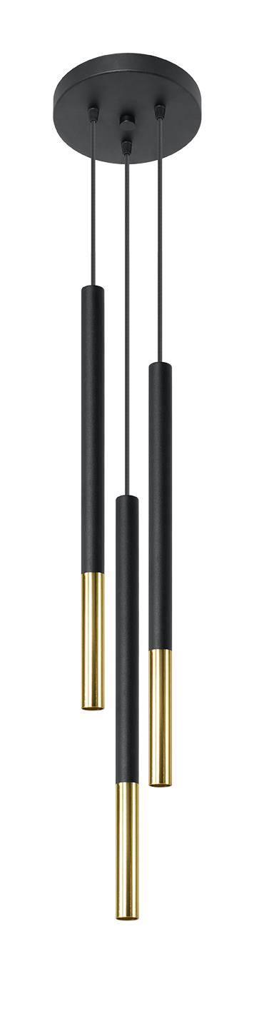 Taklampa MOZAICA 3P Svart/golden | SL.0893 | Svetrend